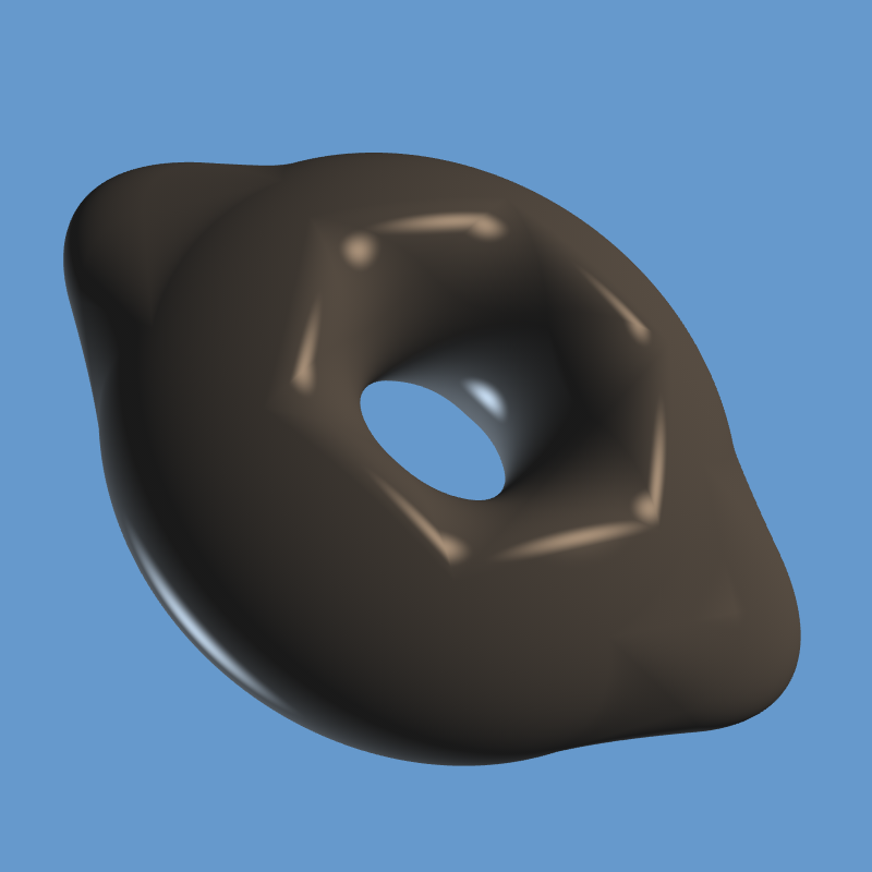 a modeling experiment tangent continuous piece-wise quadric toroid with ears